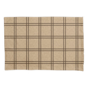 Double Plaid Pattern Pillowcase