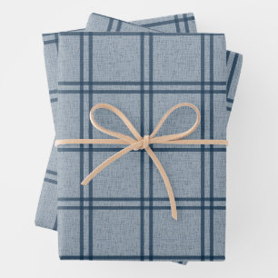 Double Plaid Pattern Wrapping Paper Sheet