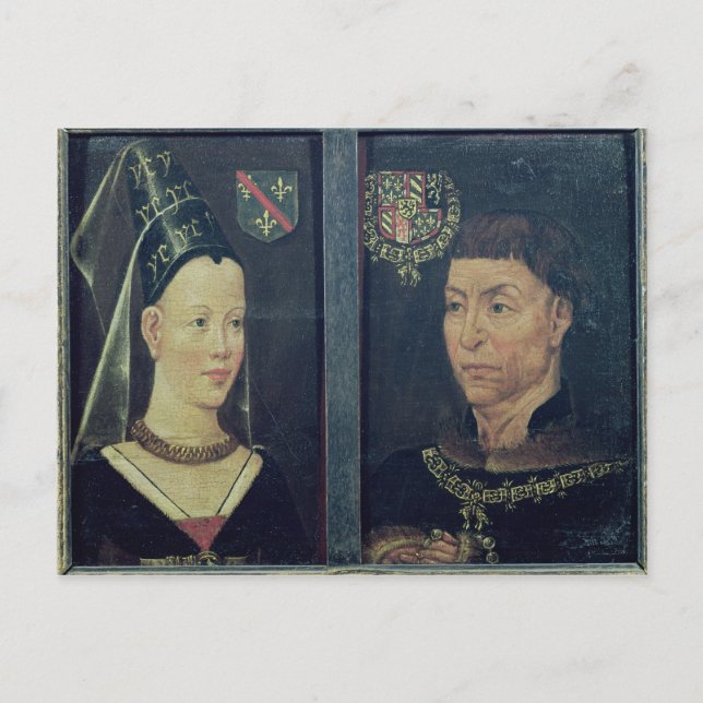 Double portrait of Charles le Temeraire  Duke Postcard (Front)