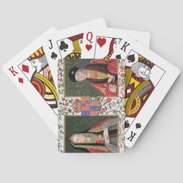 Double portrait of Elizabeth of York (1465-1503) a Playing Cards (Back)