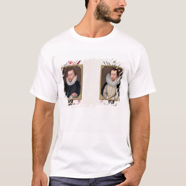 Double portrait of Sir Francis Drake (c.1540-96) a T-Shirt (Front)