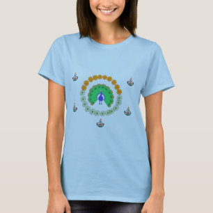 Double Print Diwali Tees -Diyas & Peacock Design  