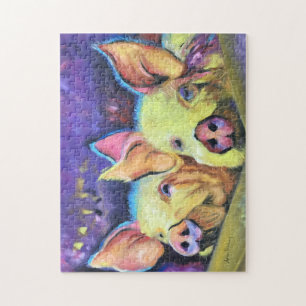 Double Puzzle Piglet Trouble