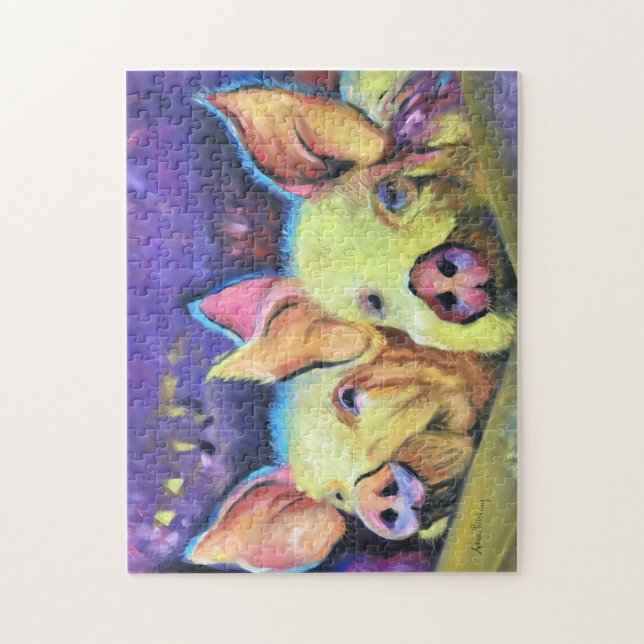 Double Puzzle Piglet Trouble (Vertical)