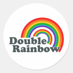 Double Rainbow (Accessories) Classic Round Sticker