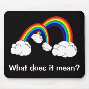 Double rainbow all the way across the sky mouse mat