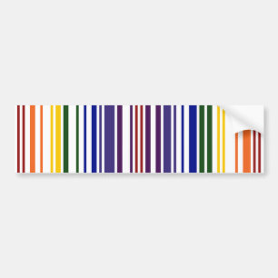 Double Rainbow Barcode Bumper Sticker
