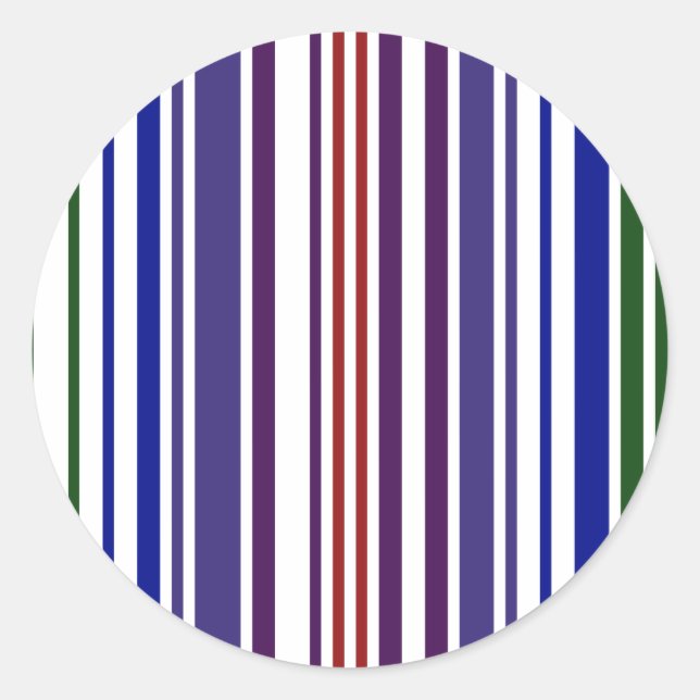 Double Rainbow Barcode Classic Round Sticker (Front)