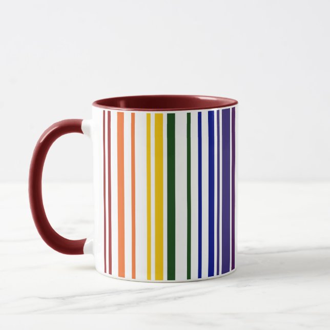 Double Rainbow Barcode Mug (Left)