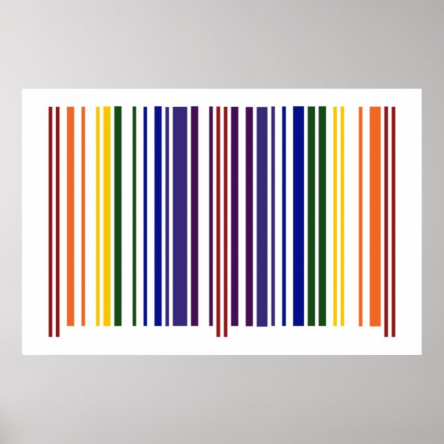 Double Rainbow Barcode Poster (Front)