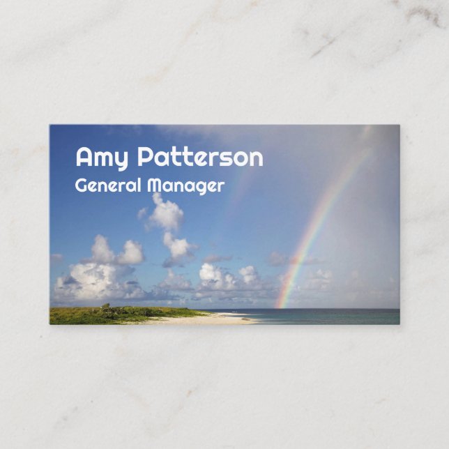 Double Rainbow Beach Business Cards (Front)