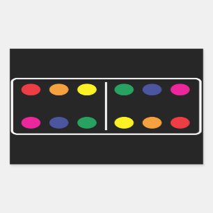 Double Rainbow Domino Sticker