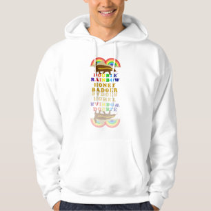 double rainbow honey badger hoodie