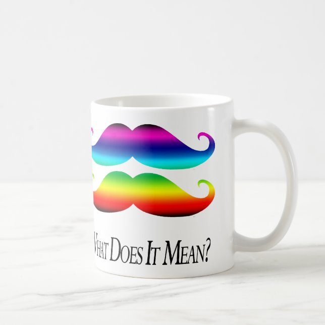 Double-Rainbow Moustaches Coffee Mug (Right)