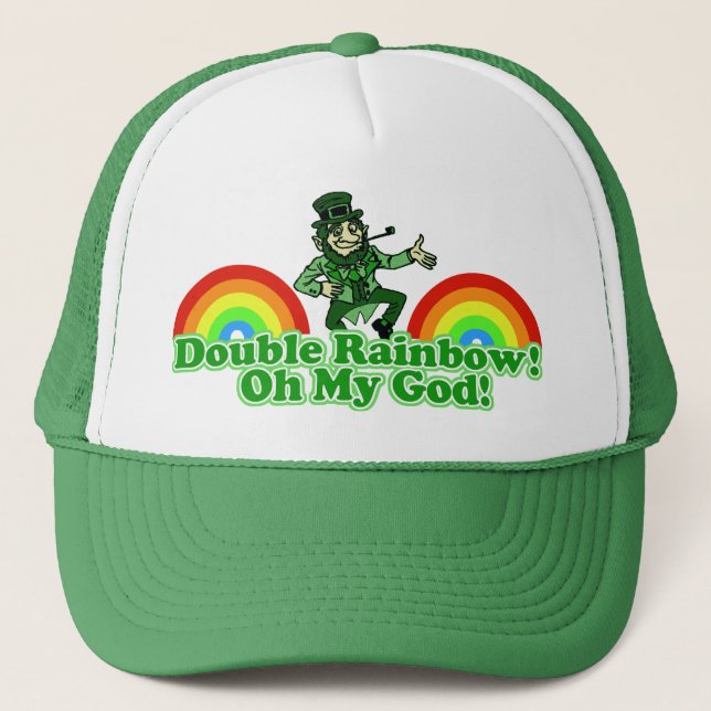 Double Rainbow Oh My God! Trucker Hat (Front)