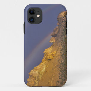 Double rainbow over a rock formation near Smith iPhone 11 Case