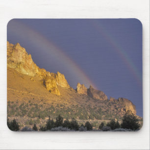 Double rainbow over a rock formation near Smith Mouse Mat