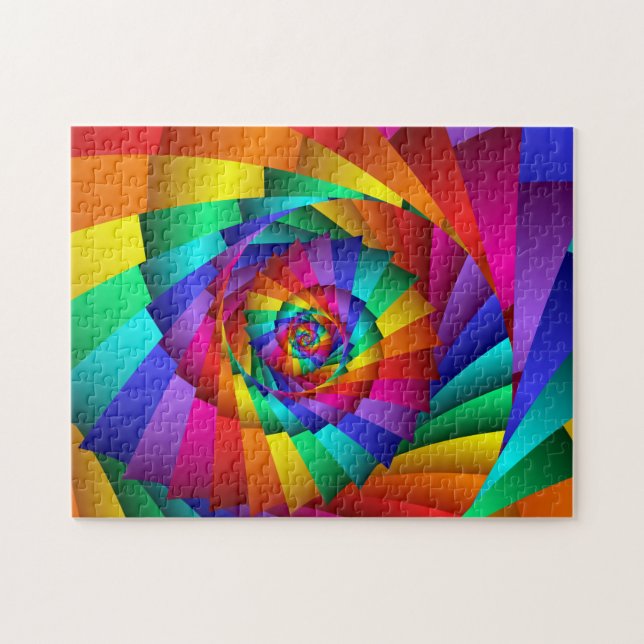 Double Rainbow Spiral Puzzle (Horizontal)