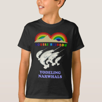 Double Rainbow Yodeling Narwhals T-Shirt