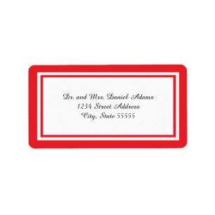 Double Red Trim - Address Label