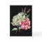 Double Rose on Black Greeting Card - blank inside