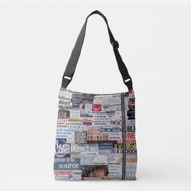 Double sack “Sets of newspapers " Crossbody Bag (Front)