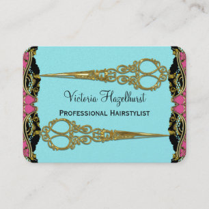 Double Scissors Paris Baroque Hairstyist Business Card