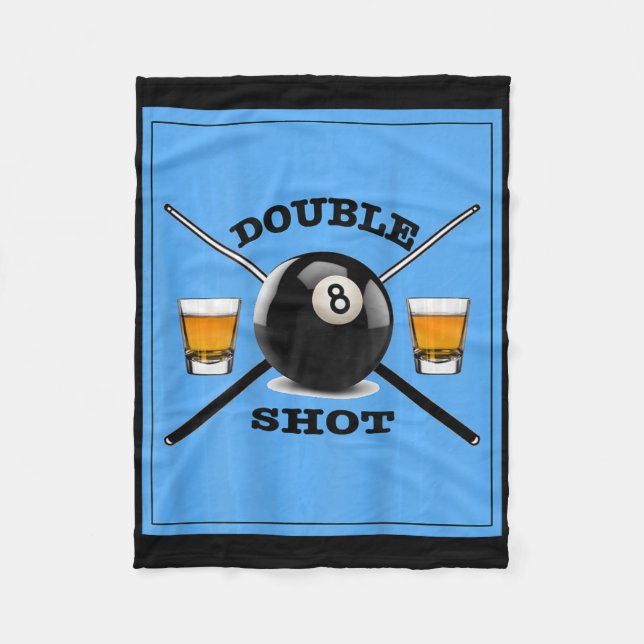 Double Shot 8 Ball  Fleece Blanket (Front)