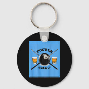 Double Shot 8 Ball  Key Ring