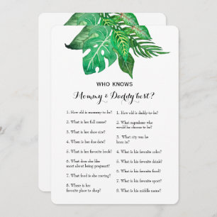 Double Side 2 Baby Shower Game- Advice   Who Knows Invitation