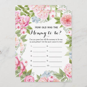 Double Side- 2 Baby Shower Games- How Old   Advice Invitation
