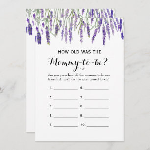 Double Side- 2 Baby Shower Games- How Old   Advice Invitation