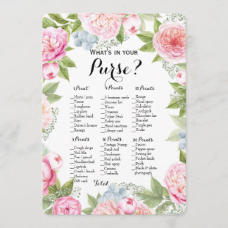 Double Side - 2 Bridal Shower Games Purse | Wishes Invitation
