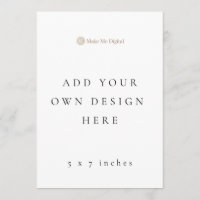 DOUBLE SIDE 5x7 inch Wedding Program/Menus