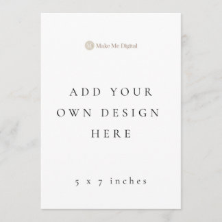 DOUBLE SIDE 5x7 inch Wedding Program/Menus Menu