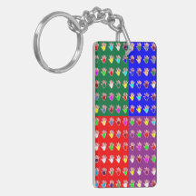 Double side Print Key Chain Acrylic Rectangle