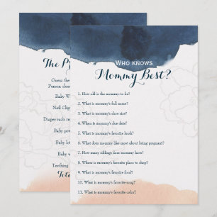 Double Sided - 2 x Baby Shower Games Invitation