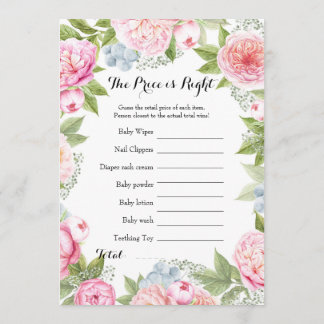 Double Sided - 2 x Baby Shower Games Invitation