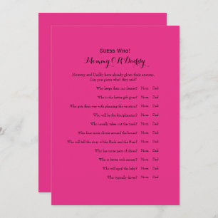 Double Sided 2 x Baby Shower Games Invitation