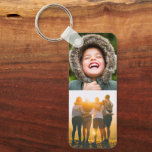 Double Sided 4 Photo Keychain<br><div class="desc">4 personalised photos of your choice on a metal keychain with rounded corners.</div>