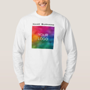 Double Sided Add Business Logo Men's Long Sleeve T-Shirt