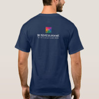 Double Sided Add Upload Business Company Logo Mens