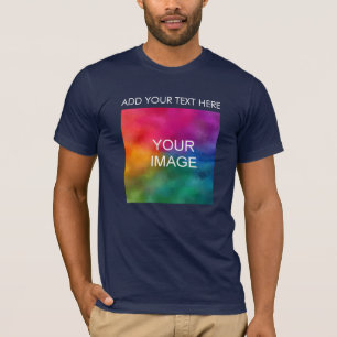 Double Sided Add Your Business Logo Text Image T-Shirt