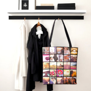 double-sided all-over print photo collage tote bag