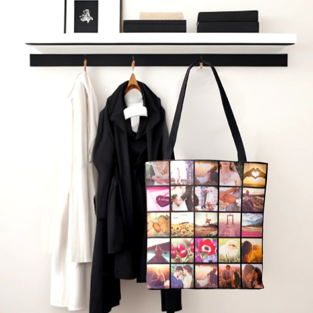 double-sided all-over print photo collage tote bag (Double sided all over print photo collage tote bag)