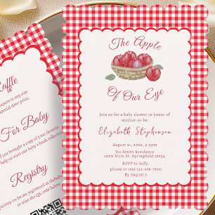 Double Sided Apple Of Our Eye Baby Shower Invitation