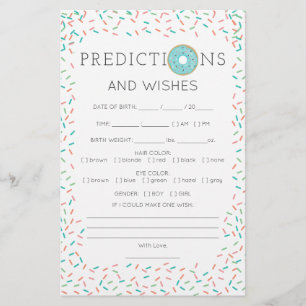 Double Sided Baby Shower Games Modern Doughnut