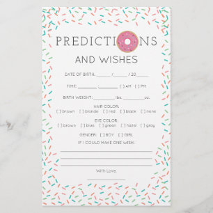 Double Sided Baby Shower Games Modern Doughnut