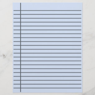 Double Sided Blank Lined Writing Paper