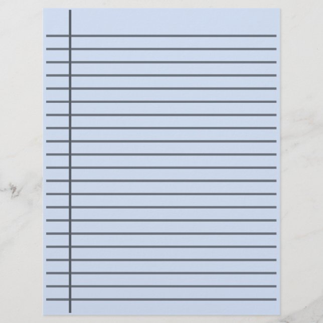 Double Sided Blank Lined Writing Paper (Front)